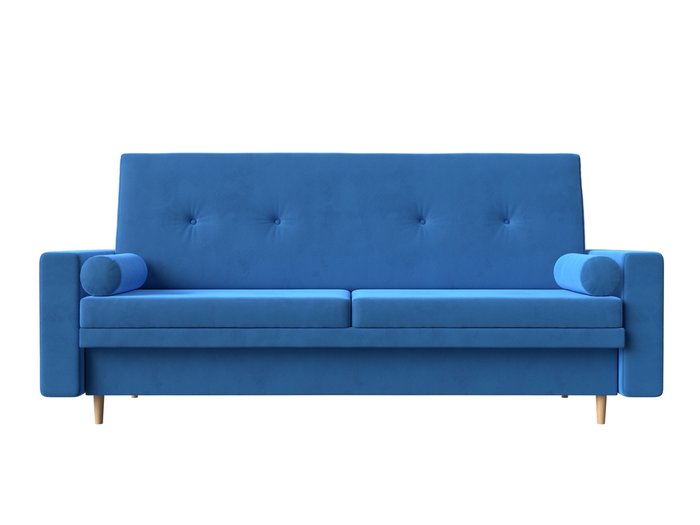 Прямой диван-кровать Белфаст темно-голубого цвета (книжка) - купить Прямые диваны по цене 33990.0