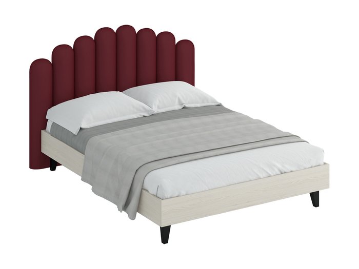 Кровать Queen Sharlotta с изголовьем бордового цвета 160х200