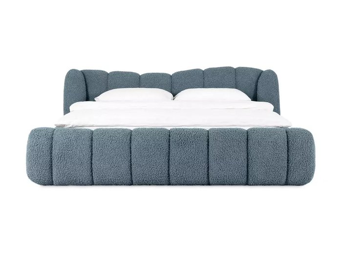 Кровать Litta 160х200 голубого цвета без подъемного механизма - купить Кровати для спальни по цене 147000.0 Кровать Litta 160х200 голубого цвета без подъемного механизма - купить Кровати для спальни по цене 147000.0