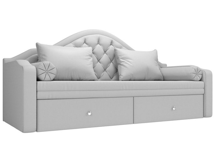 Диван-кровать Сойер белого цвета (экокожа)