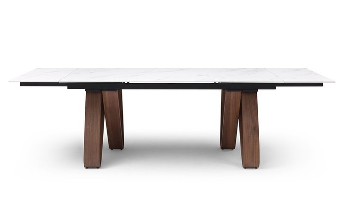 Раскладной обеденный стол Lido бело-коричневого цвета - купить Обеденные столы по цене 149340.0