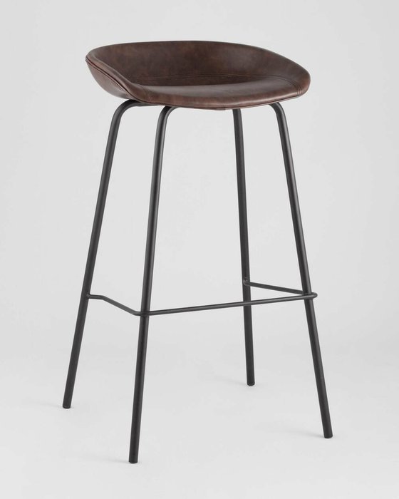 Барный стул Beetle Lite PU темно-коричневого цвета - купить Барные стулья по цене 10290.0