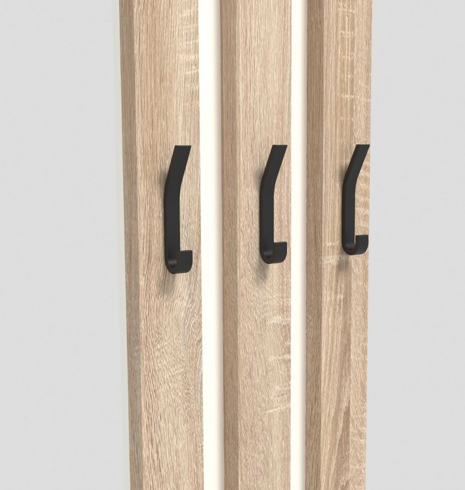 Вешалка с крючками Баланс В134.1 бело-бежевого цвета  - купить Настенные вешалки по цене 8740 Вешалка с крючками Баланс В134.1 бело-бежевого цвета  - купить Настенные вешалки по цене 8740