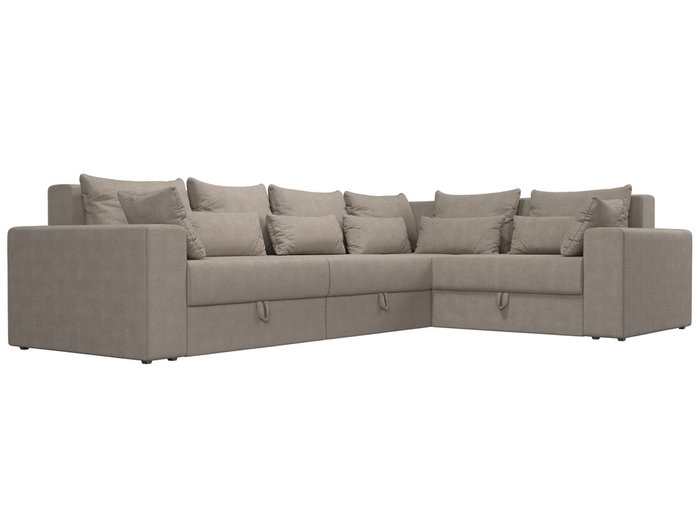 Угловой диван-кровать Мэдисон Long бежевого цвета - лучшие Угловые диваны в INMYROOM
