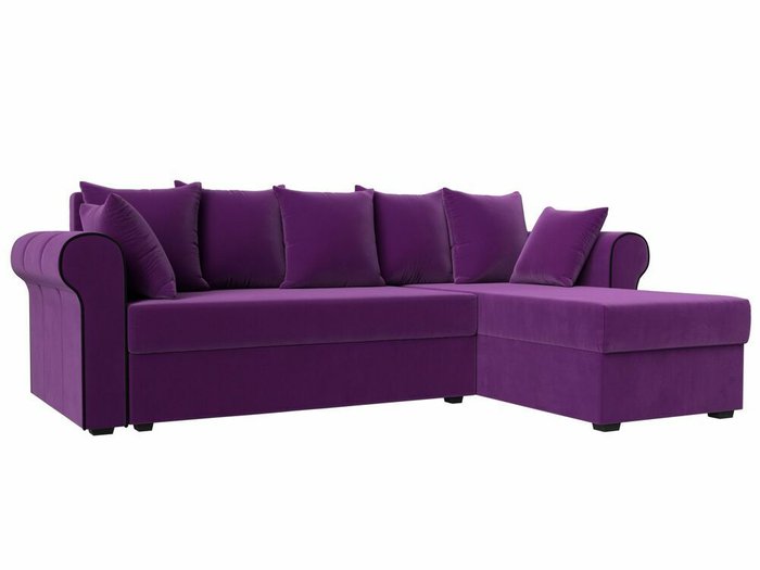 Угловой диван-кровать Рейн фиолетового цвета правый угол