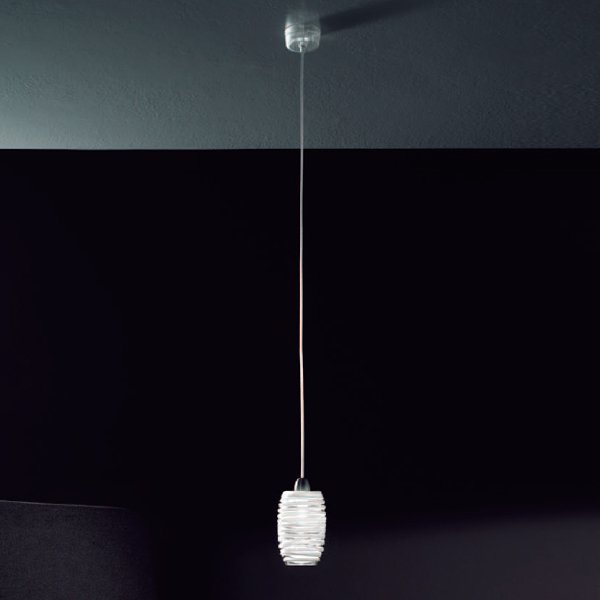 Подвесной светильник Vistosi  из муранского стекла цвета топаз выполнен в виде кокона