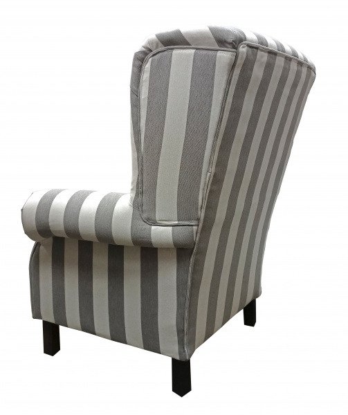 Кресло Французская полоска серо-белого цвета - лучшие Интерьерные кресла в INMYROOM