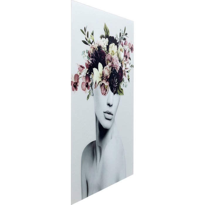 Картина Lady Flowers 80х120 белого цвета - купить Принты по цене 26750.0
