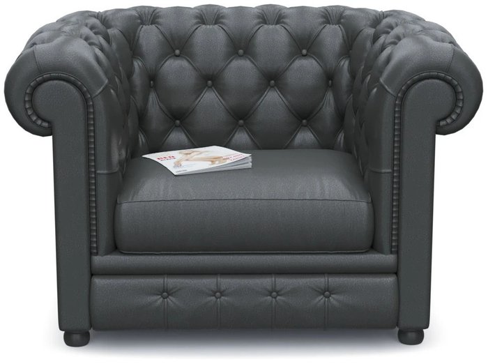 Кресло Честер черного цвета - купить Интерьерные кресла по цене 35689.0