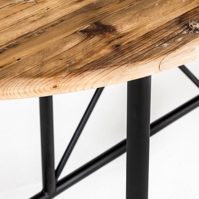 Обеденный стол Континенталь из натурального дерева и металла - лучшие Обеденные столы в INMYROOM