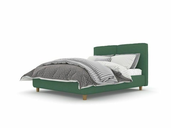 Кровать Брайтон Box High 160х200 зеленого цвета с подъемным механизмом - купить Кровати для спальни по цене 57400.0