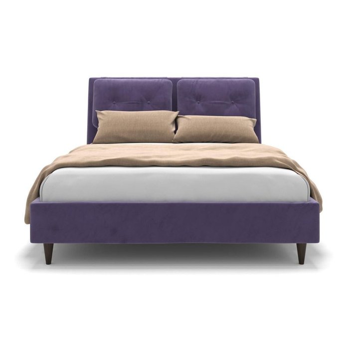 Кровать Freya на ножках фиолетовая 160х200 - лучшие Кровати для спальни в INMYROOM