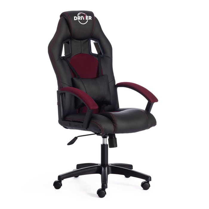Кресло офисное Driver черно-бордового цвета