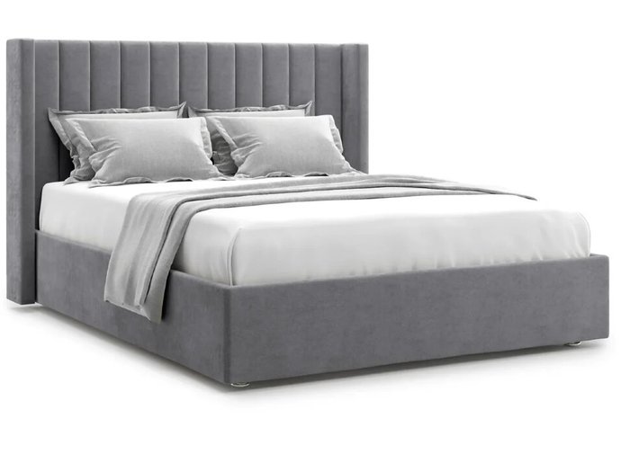 Кровать Premium Mellisa 2 160х200 серого цвета с подъемным механизмом