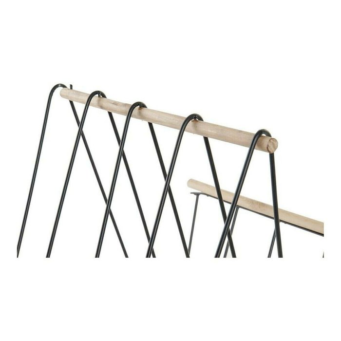 Полка для журналов 41 x 31 x 36 cm Чёрный Железо Деревянный MDF - лучшие Газетницы в INMYROOM