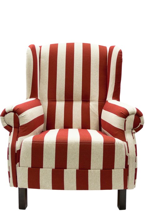 Кресло Жуи Бордо красно-белого цвета - купить Интерьерные кресла по цене 41600.0