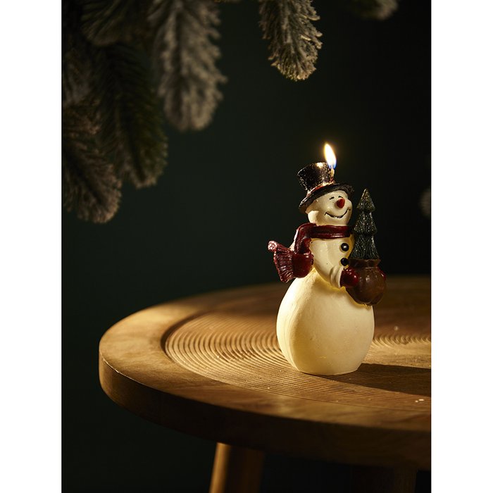Свеча декоративная Festive белого цвета 15 см - купить Свечи по цене 1490.0