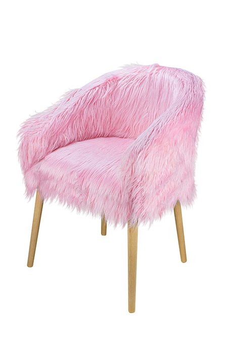 Стул-кресло мягкий Angelica розового цвета