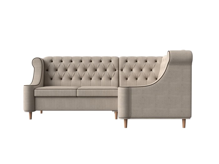 Угловой диван Бронкс бежевого цвета правый угол - купить Угловые диваны по цене 63999.0