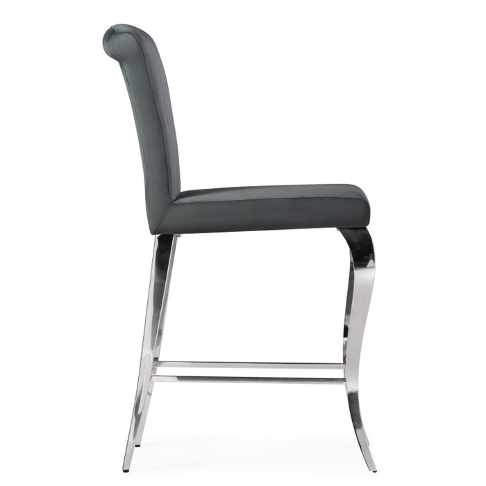 Полубарный стул Joan темно-серого цвета - лучшие Барные стулья в INMYROOM