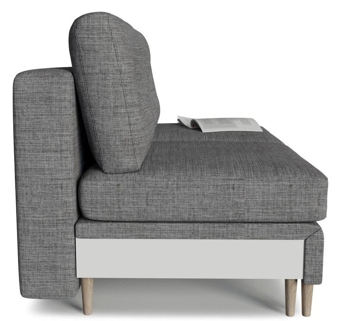 Модуль диван-кровати двухместный Белфаст серого цвета - лучшие Прямые диваны в INMYROOM