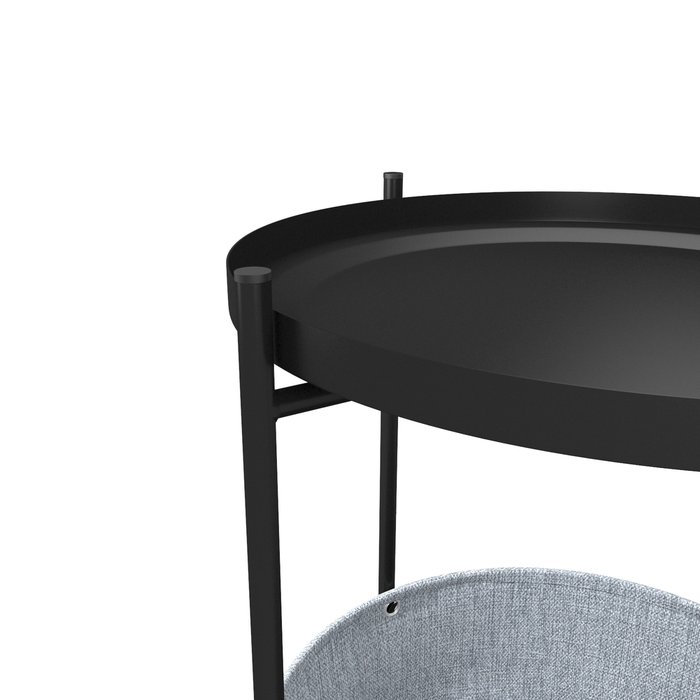 Сервировочный стол Берген серо-черного цвета - лучшие Сервировочные столики в INMYROOM