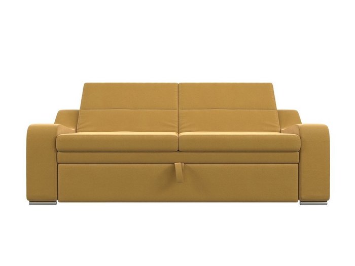 Прямой диван-кровать Медиус желтого цвета - купить Прямые диваны по цене 45999.0