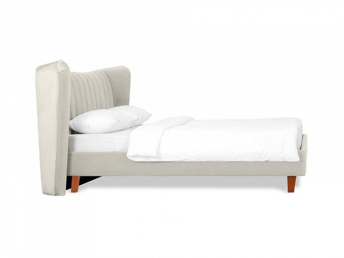 Кровать Queen II Agata L 160х200 светло-серого цвета - лучшие Кровати для спальни в INMYROOM