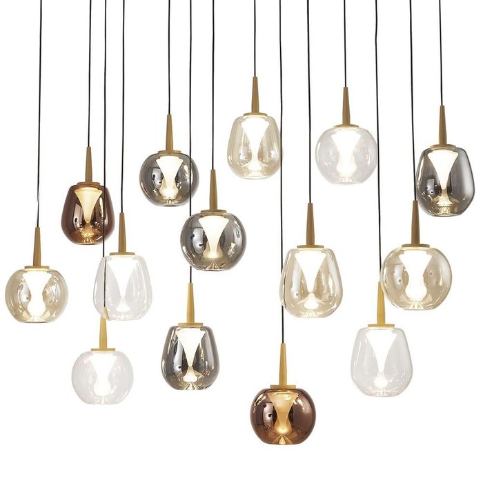 Каскадная люстра Andromeda 8936+14PL (стекло, цвет разноцветный) - купить Подвесные люстры по цене 101407