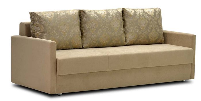 Прямой диван-кровать Катрин бежевого цвета