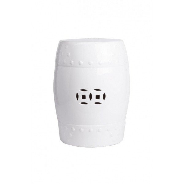 Керамический столик-табурет Garden Stool White