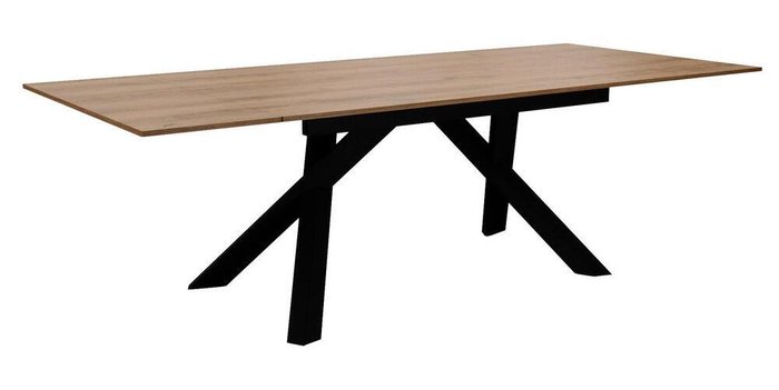 Раздвижной обеденный стол DikLine DX140 бежево-черного цвета - купить Обеденные столы по цене 34690 Раздвижной обеденный стол DikLine DX140 бежево-черного цвета - купить Обеденные столы по цене 34690