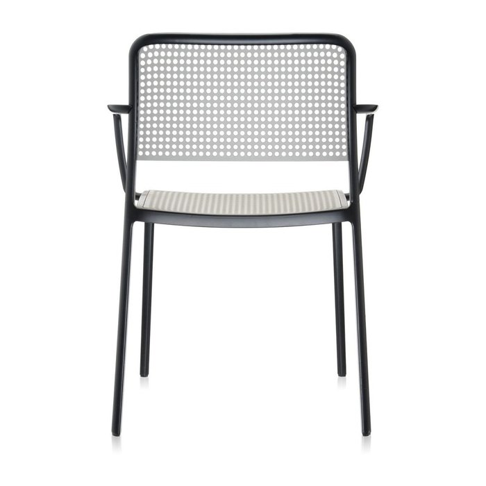 Стул Audrey светло-серого цвета с подлокотниками  - купить Обеденные стулья по цене 61799.0