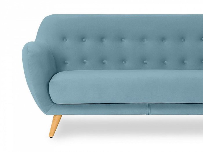 Диван Loa голубого цвета - лучшие Прямые диваны в INMYROOM