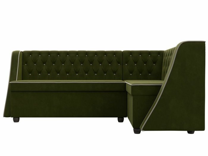 Кухонный угловой диван Лофт зеленого цвета правый угол - купить Угловые диваны по цене 48999.0