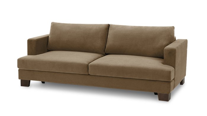 Прямой диван-кровать Марсель светло-коричневого цвета - купить Прямые диваны по цене 60400.0