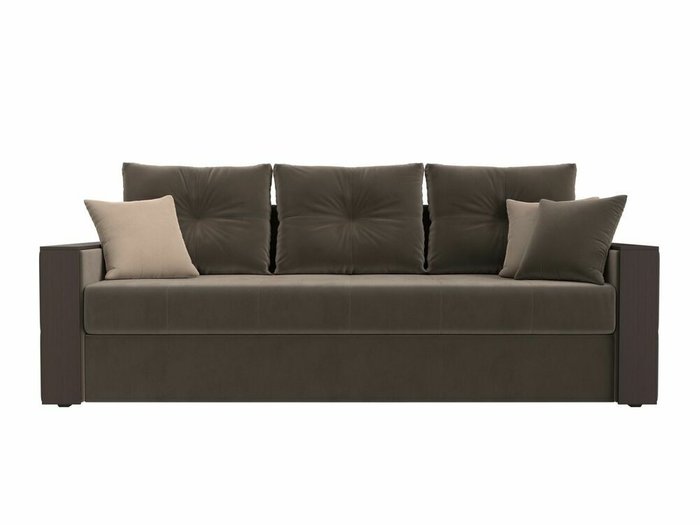 Диван-кровать Валенсия коричневого цвета - купить Прямые диваны по цене 39999.0