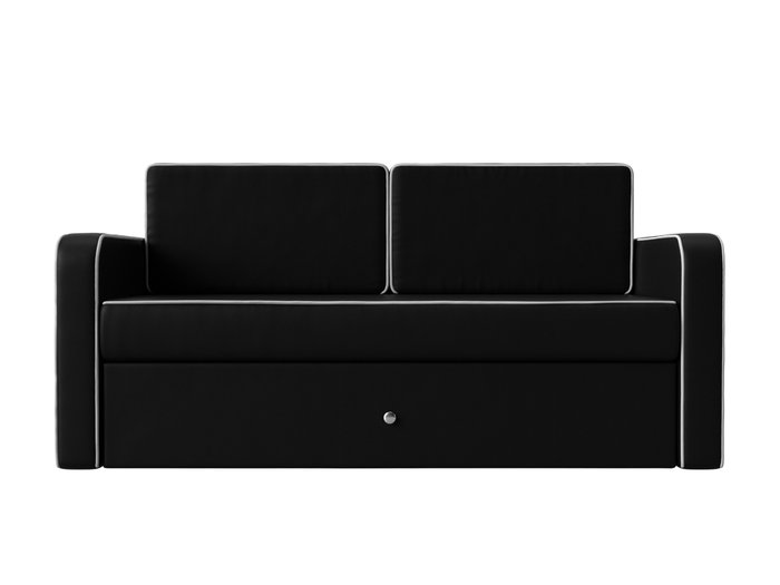 Диван-кровать Смарт черного цвета (экокожа) - купить Прямые диваны по цене 32999.0