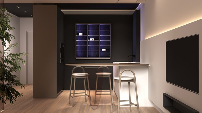 Шкаф-винотека Simple 3-х секционная цвет космос серый - купить Винные шкафы по цене 71500 Шкаф-винотека Simple 3-х секционная цвет космос серый - купить Винные шкафы по цене 71500