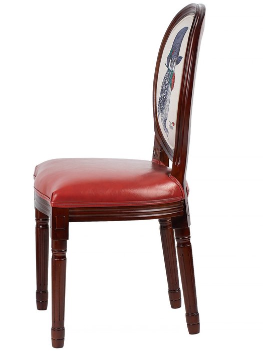 Стул Сова с розой красно-коричневого цвета - лучшие Обеденные стулья в INMYROOM