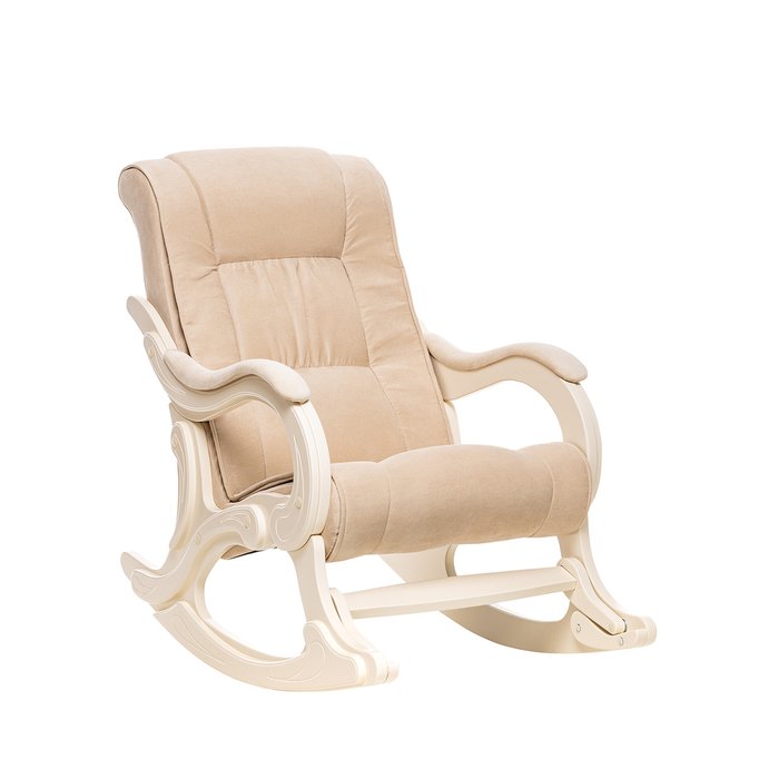 Кресло-качалка Модель 77 с отделкой Verona Vanilla - лучшие Интерьерные кресла в INMYROOM