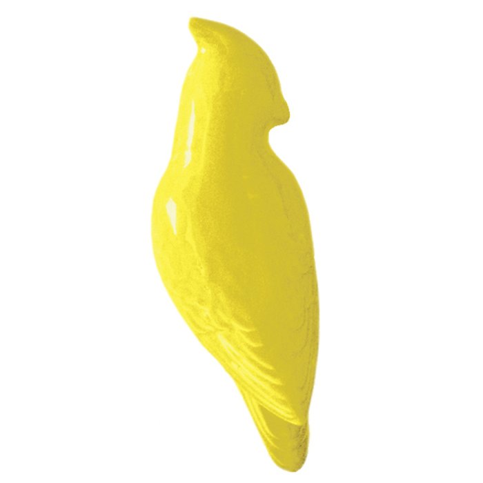 Настенный декор попугайчик Sam 1 желтого цвета