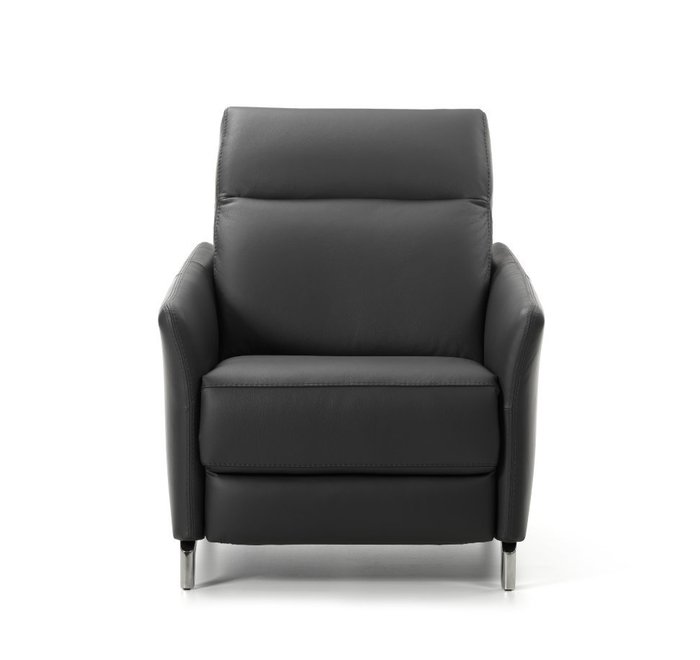 Кожаное кресло Minerva черного цвета - купить Интерьерные кресла по цене 195802.0