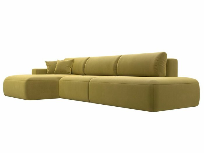 Угловой диван-кровать Лига 036 Модерн Лонг желтого цвета левый угол - лучшие Угловые диваны в INMYROOM