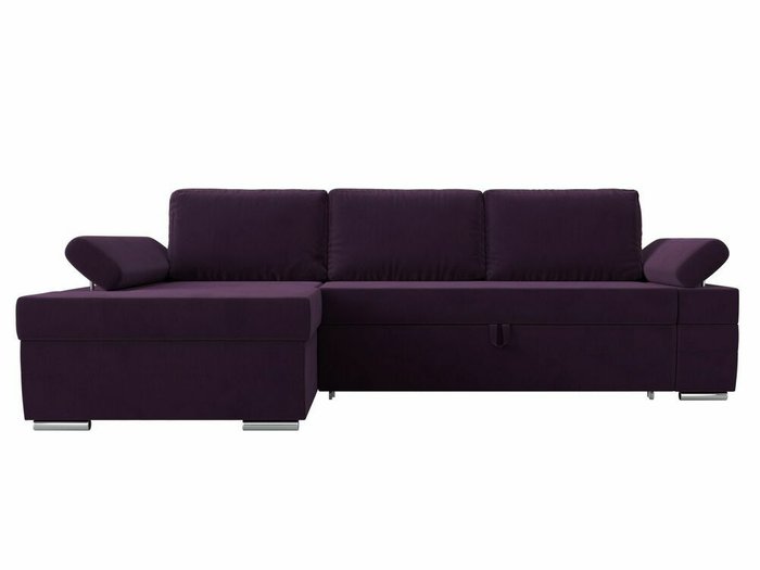 Угловой диван-кровать Канкун фиолетового цвета левый угол - купить Угловые диваны по цене 72999.0