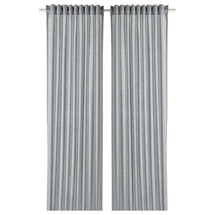 2 шторные панели, сине-серые, 145х300 см