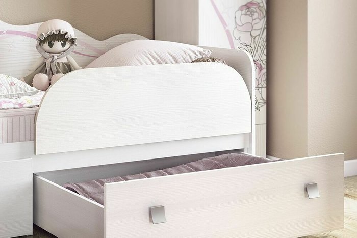 Кровать детская Фэнтези 80х190 белого цвета - лучшие Одноярусные кроватки в INMYROOM