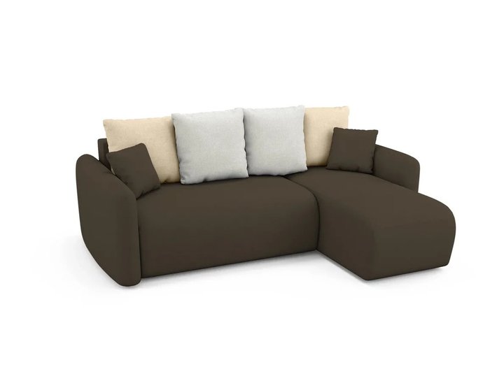 Угловой Диван-кровать Arti правый темно-коричневого цвета - лучшие Угловые диваны в INMYROOM