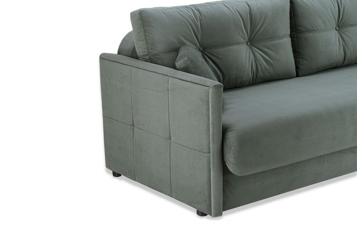 Прямой диван-кровать Шерлок зеленого цвета - лучшие Прямые диваны в INMYROOM