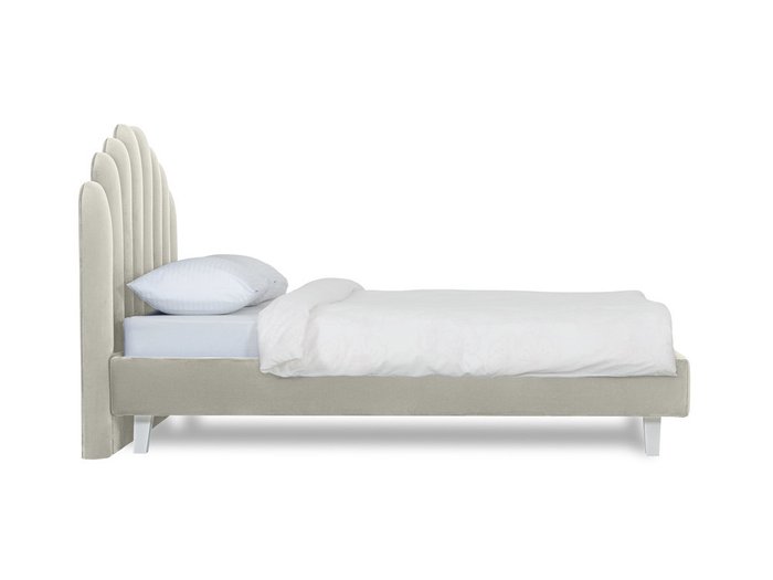Кровать Queen Sharlotta L 160х200 серо-бежевого цвета  - лучшие Кровати для спальни в INMYROOM